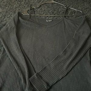 Waffle knit long sleeve